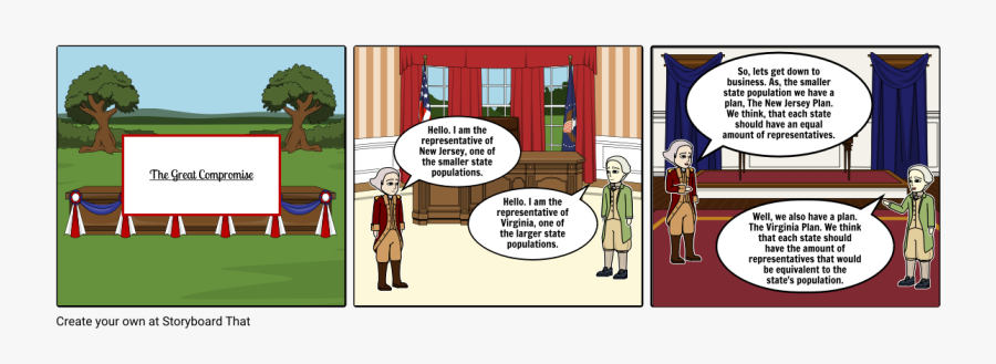 New Jersey Plan Vs Virginia Plan Comic Strip, Transparent Clipart