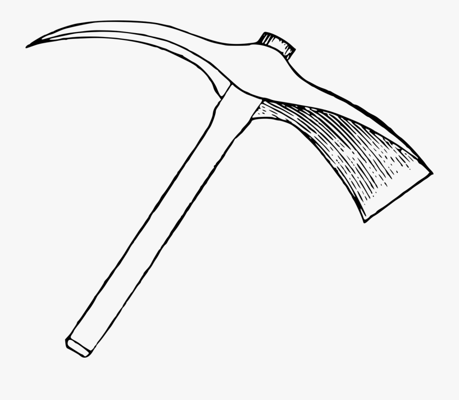 Mattock Pick Pickaxe Free Picture - Pickaxe Clipart Black And White, Transparent Clipart