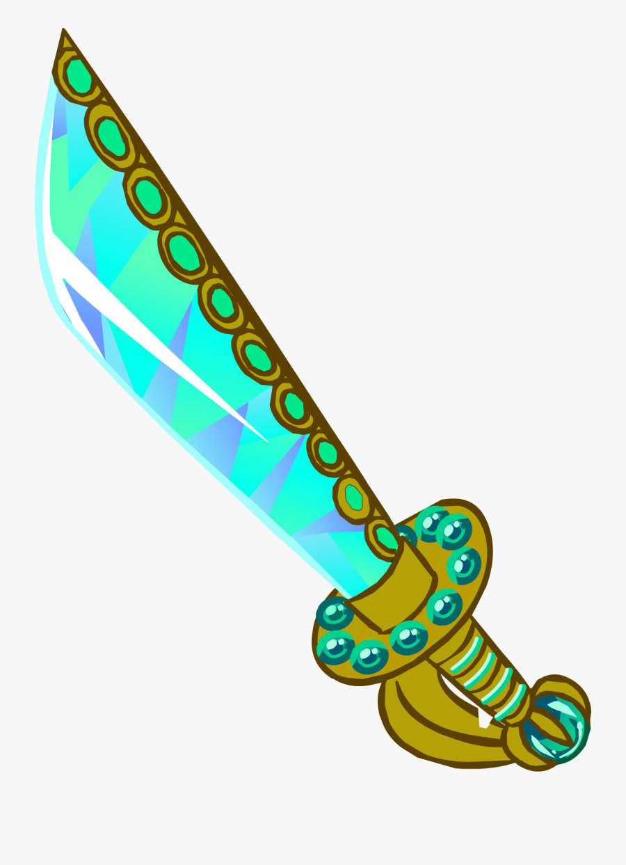 Pirates Clipart Sword - Club Penguin Sword, Transparent Clipart
