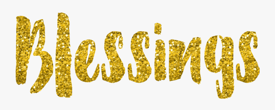 #blessing #blessings #word #words #wordart #freetoedit - Word Blessings In Gold, Transparent Clipart