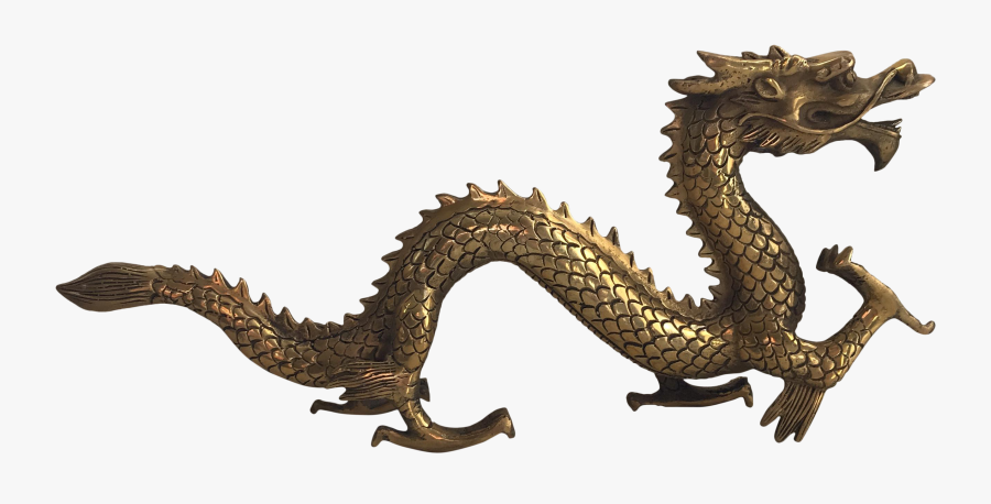 Transparent Chinese Dragon Png - Chinese Gold Dragon Sculpture, Transparent Clipart