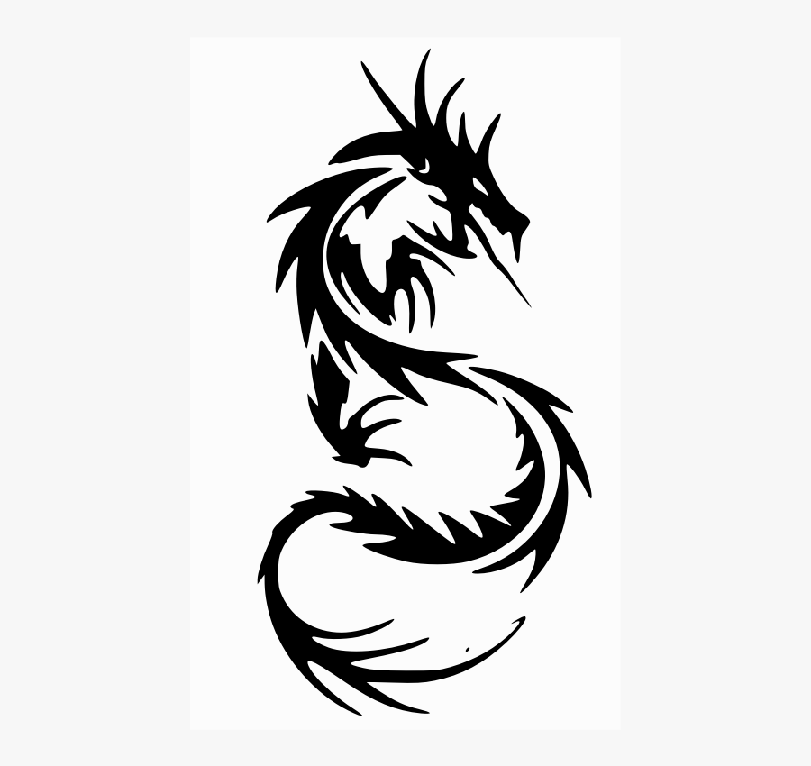 White Dragon Tattoo Chinese Dragon Clip Art - Free Dragon Svg File, Transparent Clipart