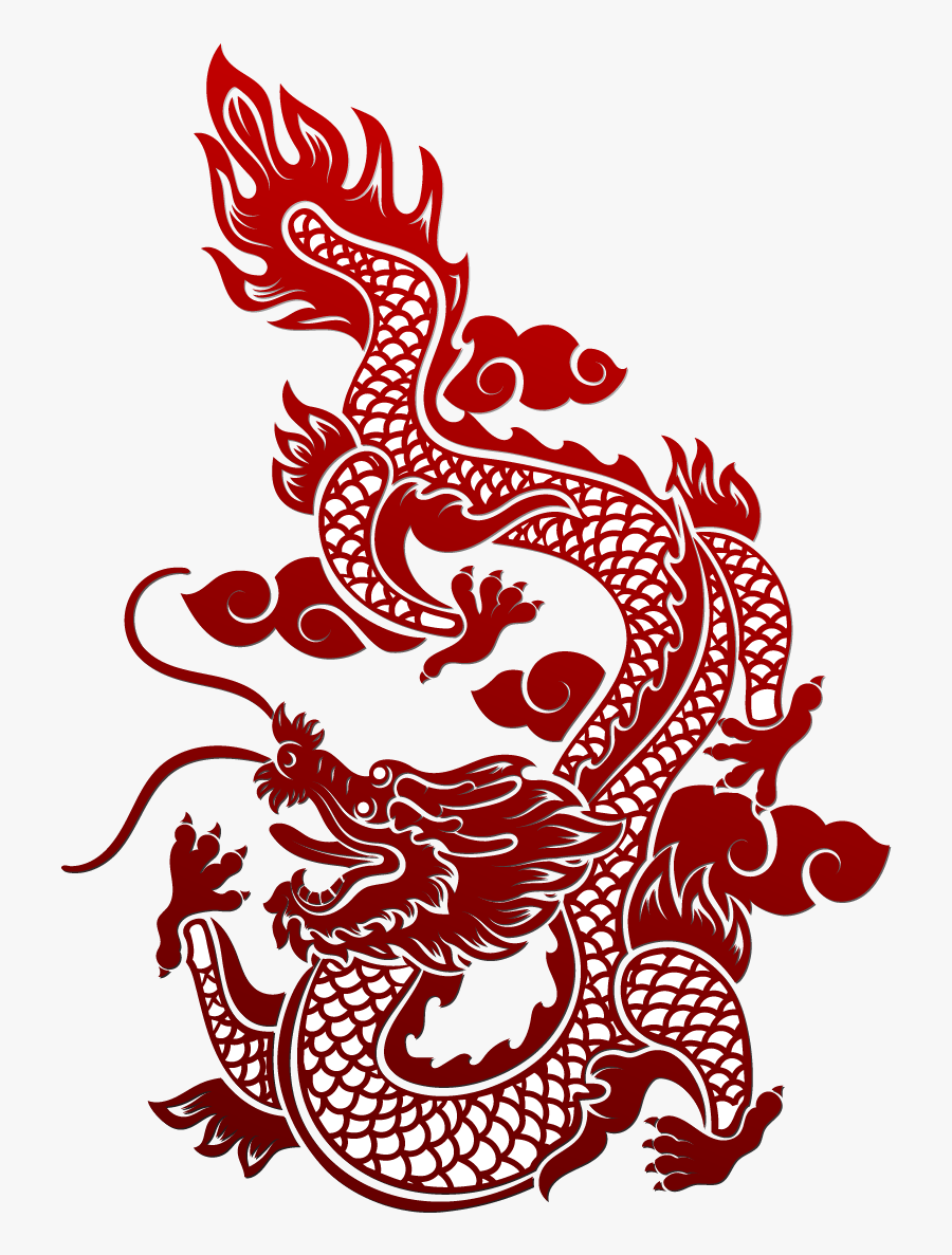 Asian Vector Dragon Frame - Chinese Dragon Vector Png, Transparent Clipart