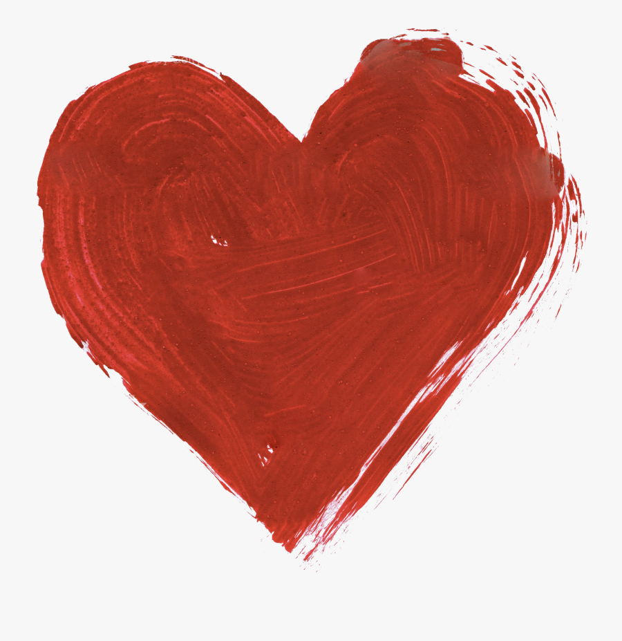 Red Watercolor Heart Png Image Clipart , Png Download - Watercolor Heart Png, Transparent Clipart