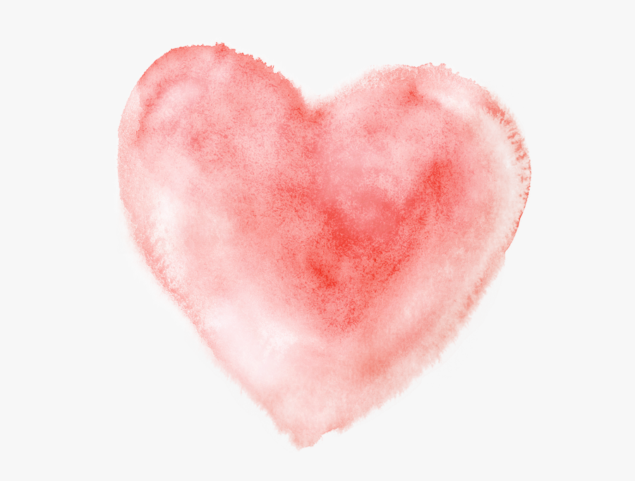 Watercolor Painting Heart - Transparent Background Heart Paint Png, Transparent Clipart