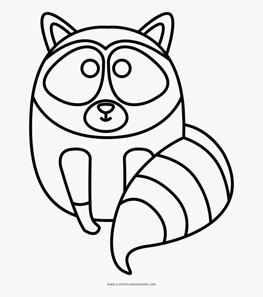 Collection Of Free Raccoon Drawing Easy Download On - Line Art, Transparent Clipart
