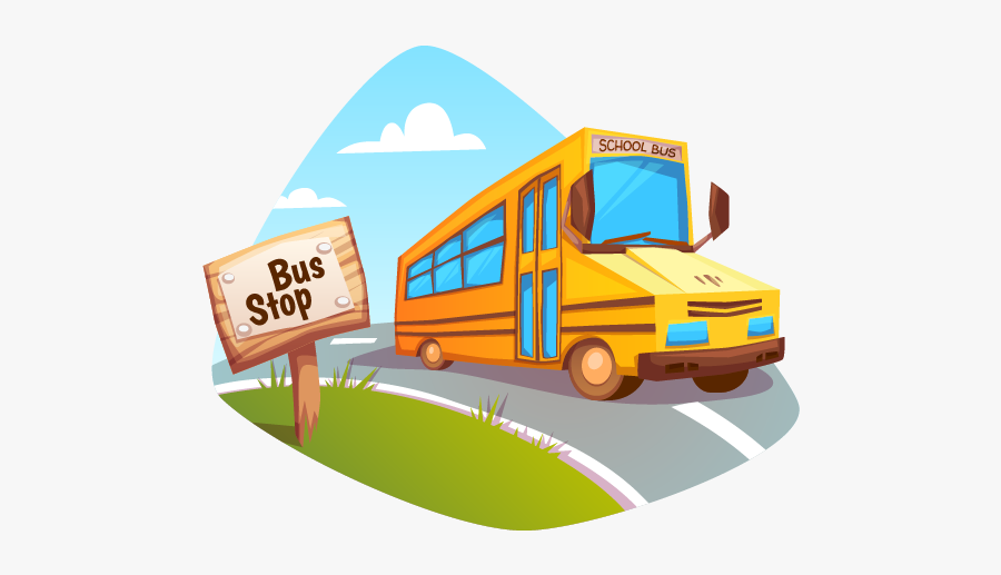 Cartoon Bus Stop Png, Transparent Clipart