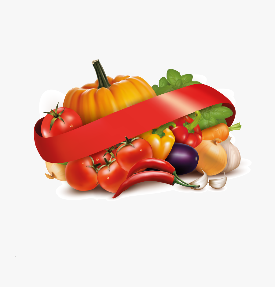 Fruits And Vegetable Vector Background, Transparent Clipart
