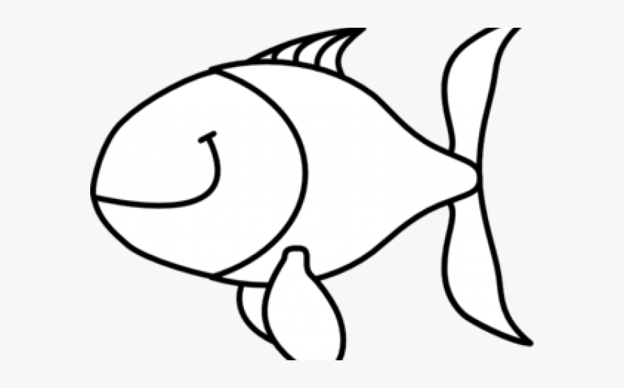 Cartoon Black White Fish, Transparent Clipart
