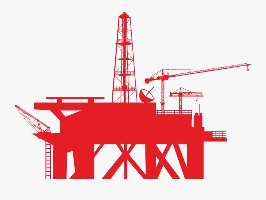 Transparent Refinery Clipart - Oil Rig Derrick Silhouette Png, Transparent Clipart
