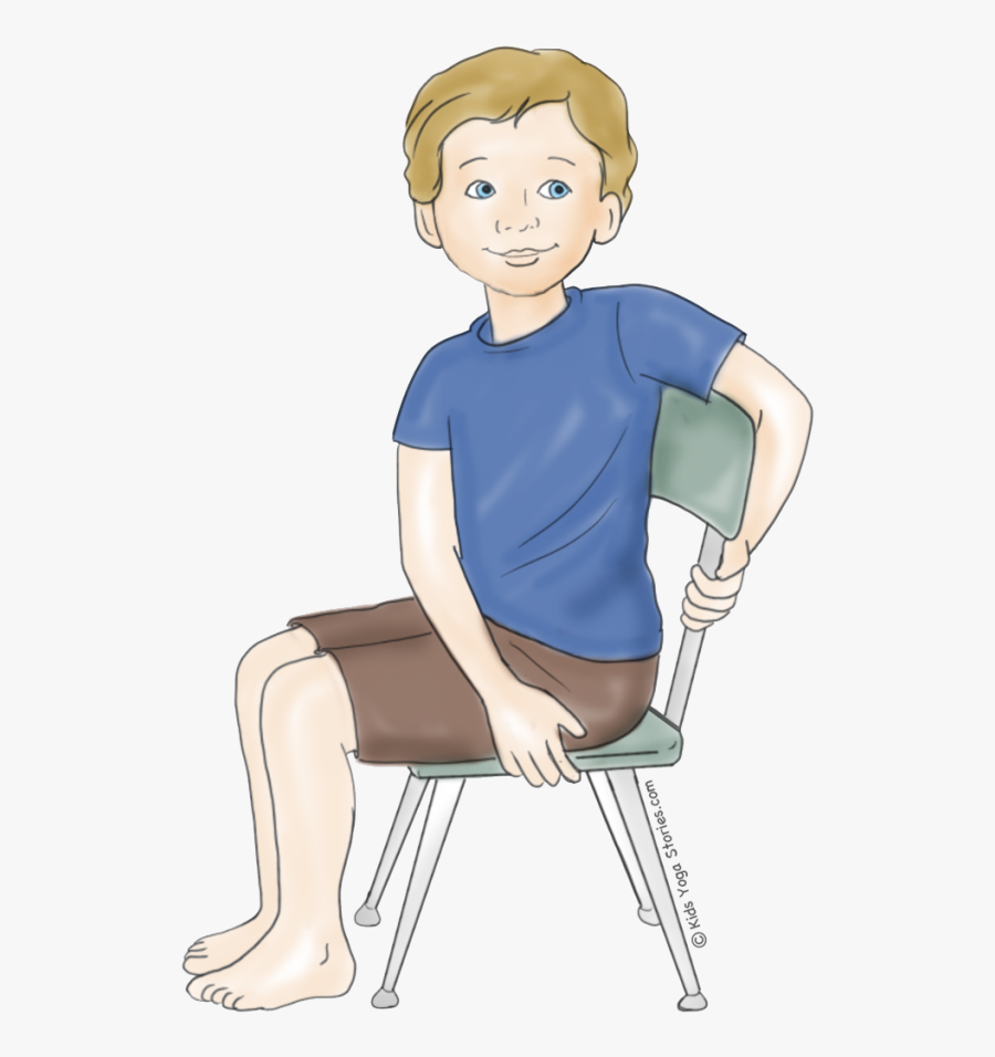 Chair Yoga Png - Boy Sitting On The Chair Cartoon Png, free clipart downloa...