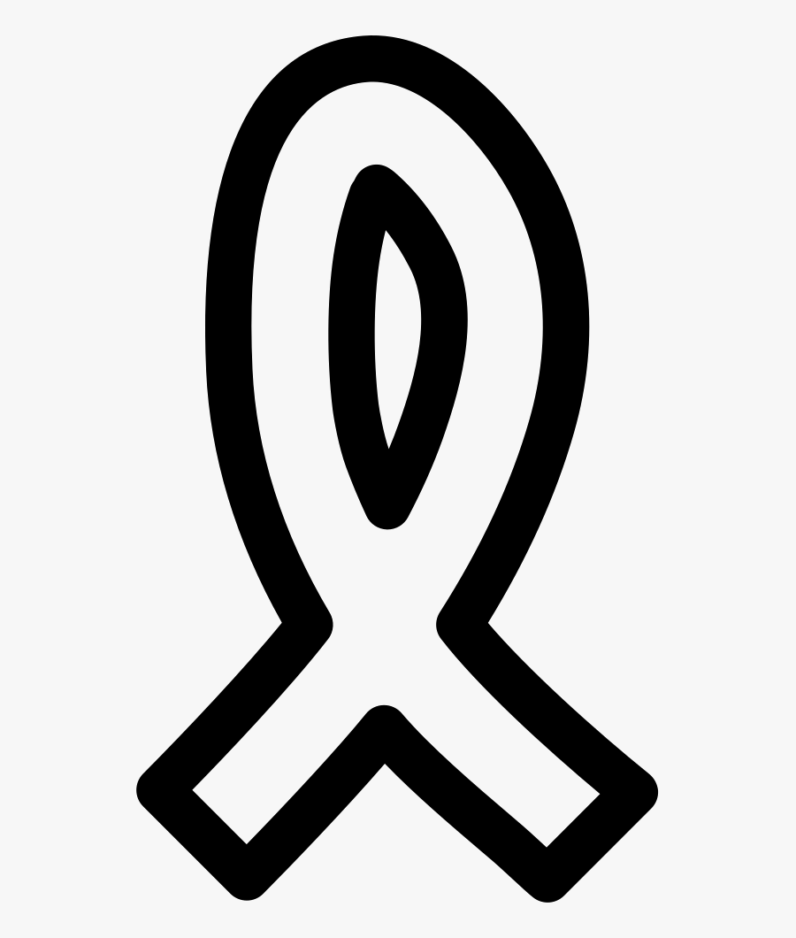 Cancer Ribbon Outline Png, Transparent Clipart