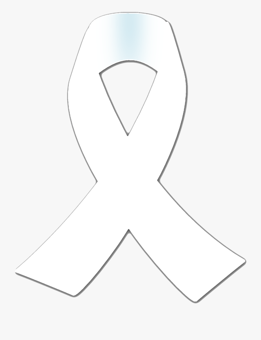 Transparent White Ribbon Png - White Awareness Ribbon Png, Transparent Clipart