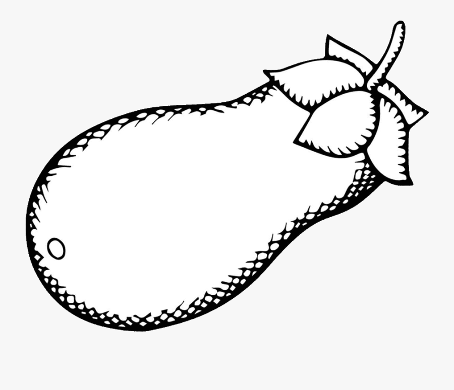 Transparent Brinjal Clipart Black And White - Illustration, Transparent Clipart