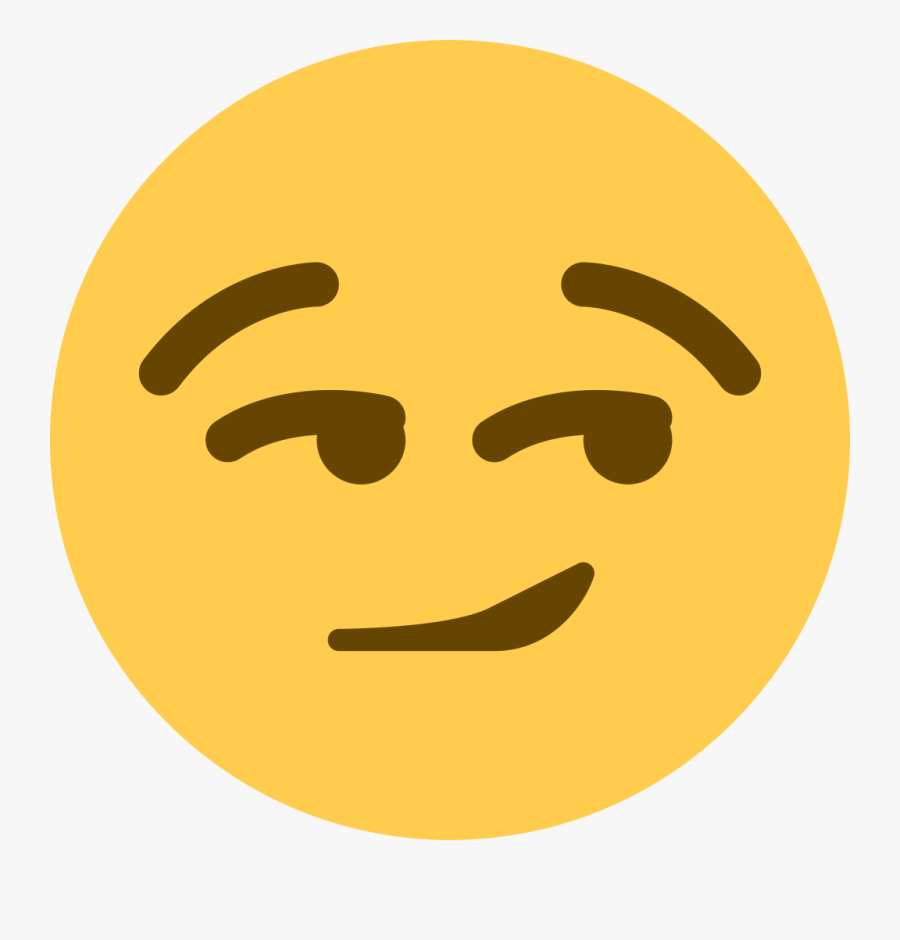 Smirk Emoji Discord Smile Emoticon - Discord Smirk Emoji, Transparent Clipart