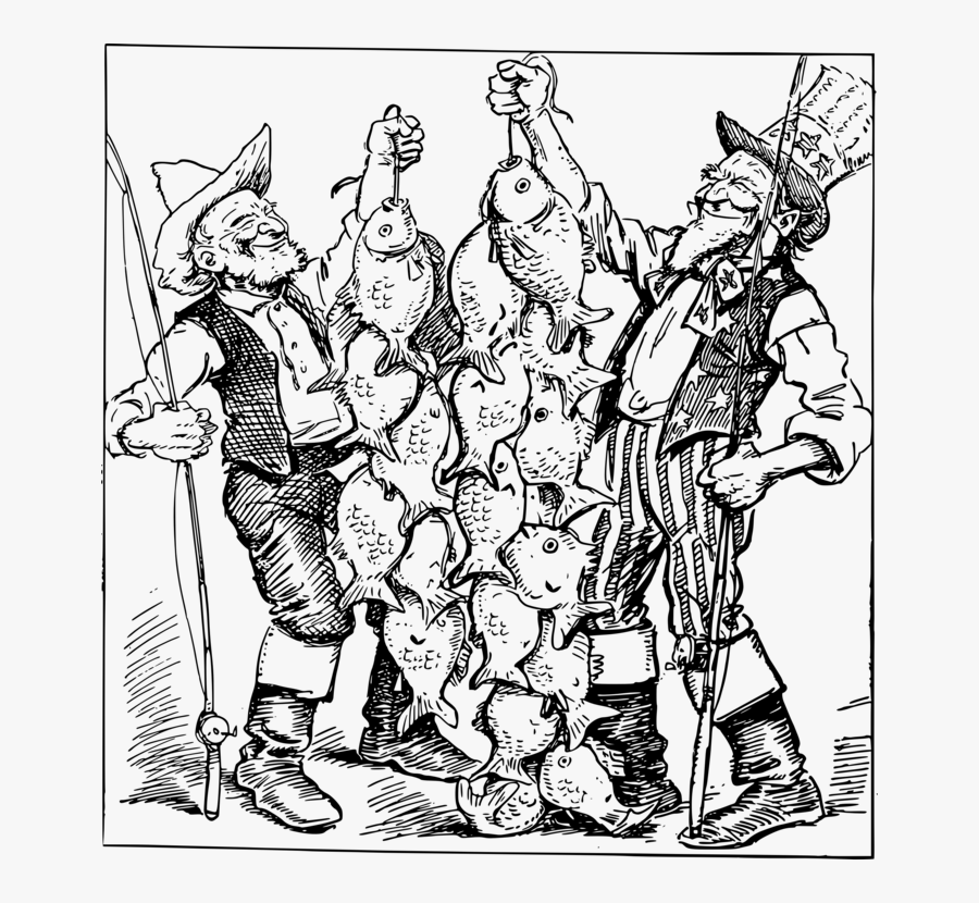 Art,monochrome Photography,human - Fisherman, Transparent Clipart