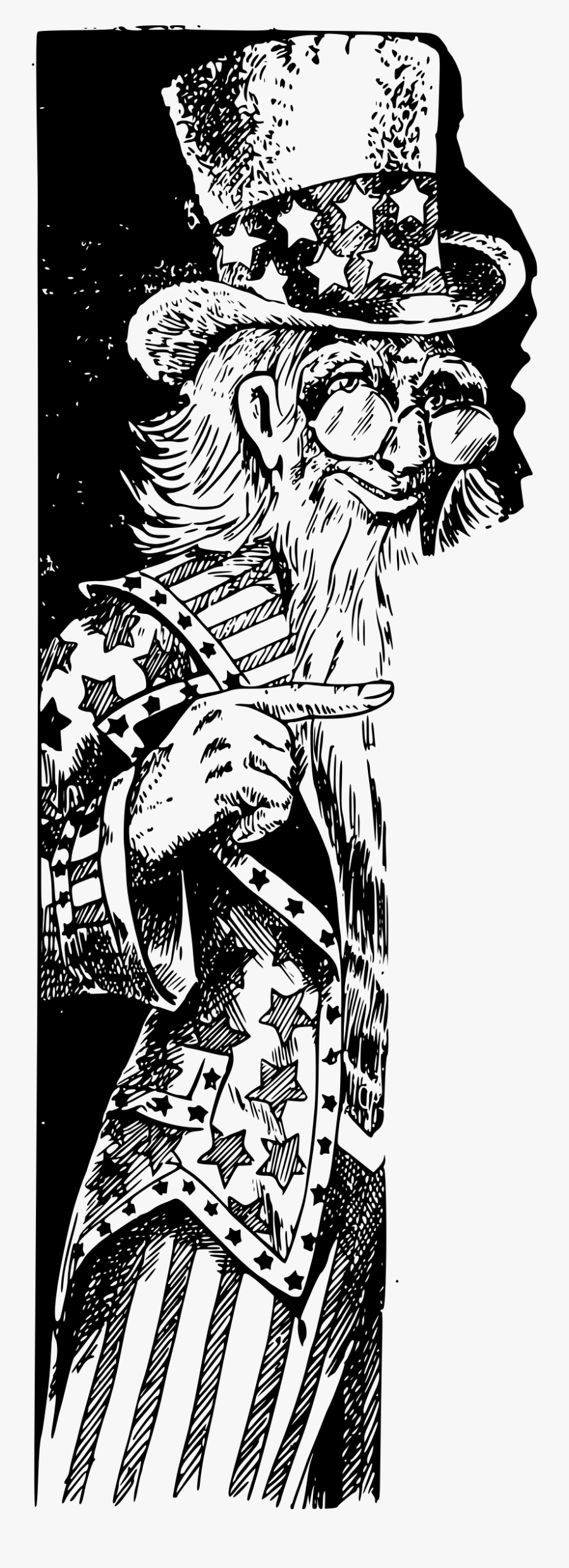 Trippy Uncle Sam Points Clip Arts - Free Trippy Png, Transparent Clipart