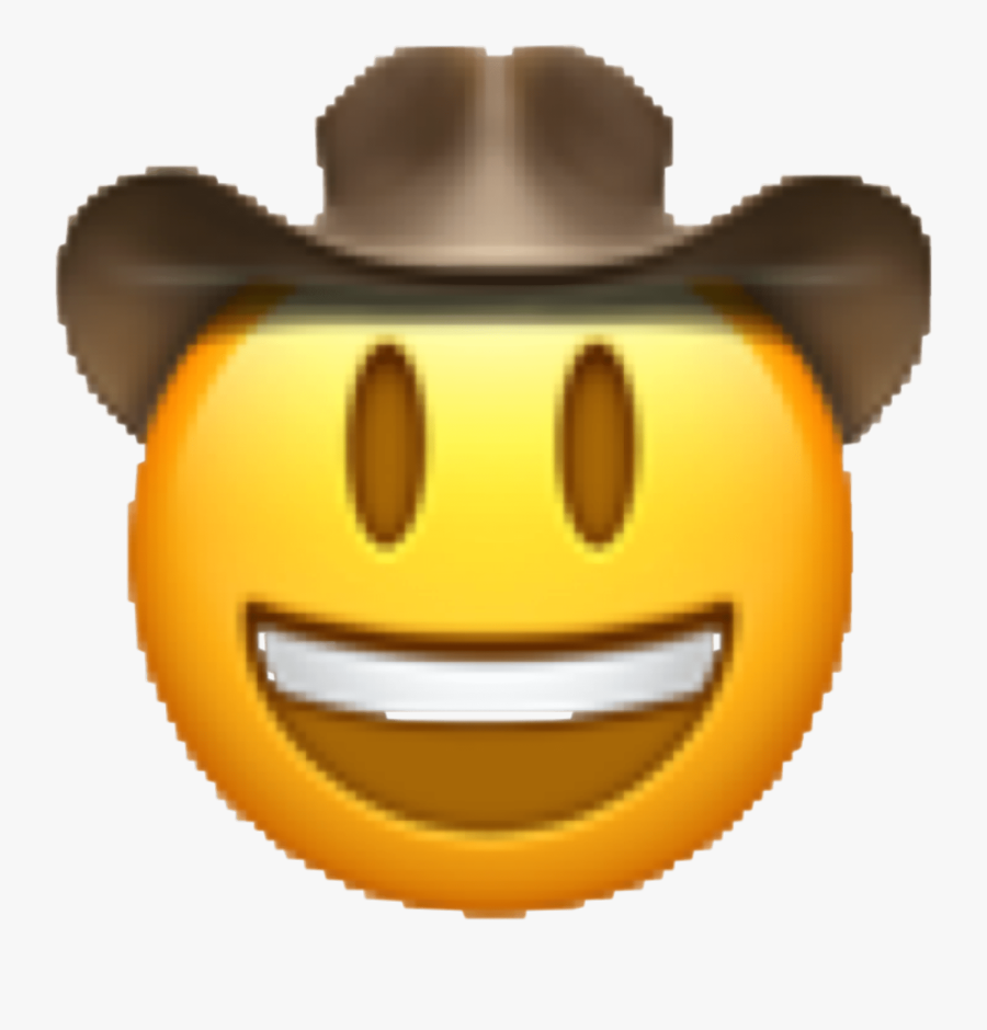 #emoji #ios #overlay #freetoedit - Cowboy Emoji, Transparent Clipart