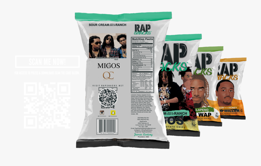 Every Bag Is Scanable - Rap Snacks Back, Transparent Clipart
