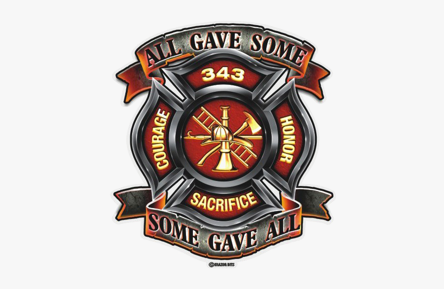 Firefighter Badge Transparent Png - 343 Firefighters, Transparent Clipart