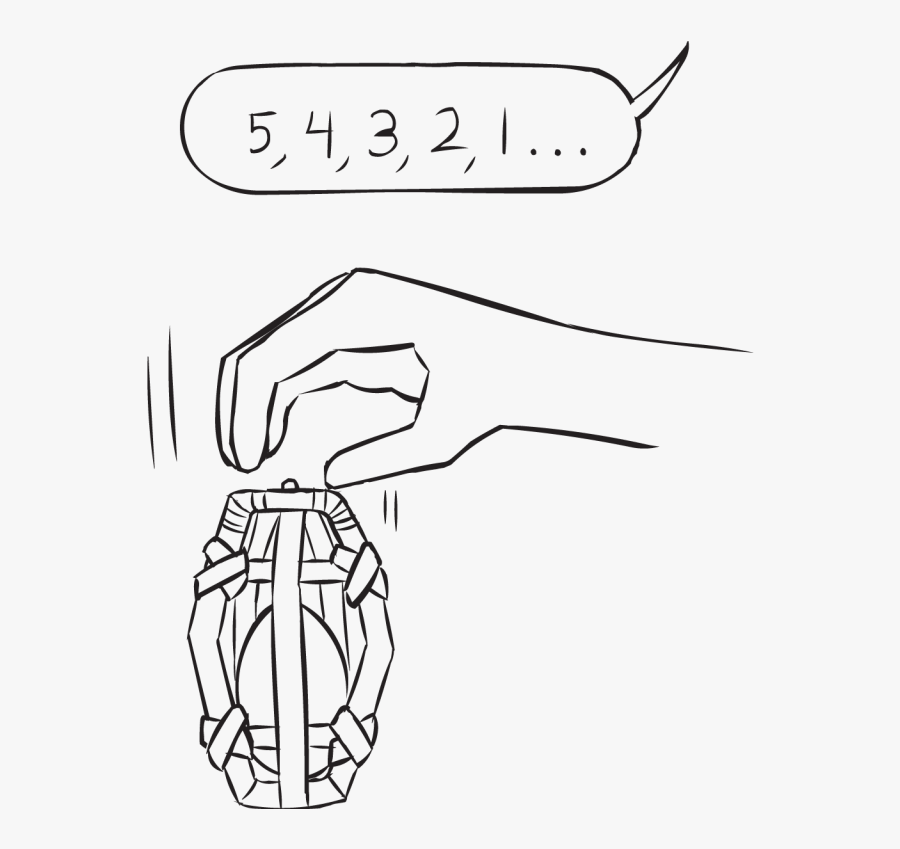 Countdown With Hand Dropping A Vehicle Containing An, Transparent Clipart