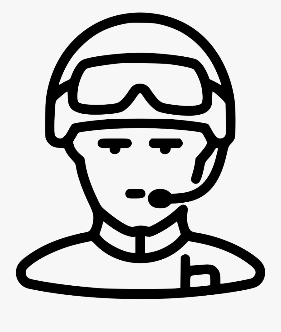 Soldier Helmet Human Avatar Glasses Radio - Avatar Face Human Icon Png, Transparent Clipart