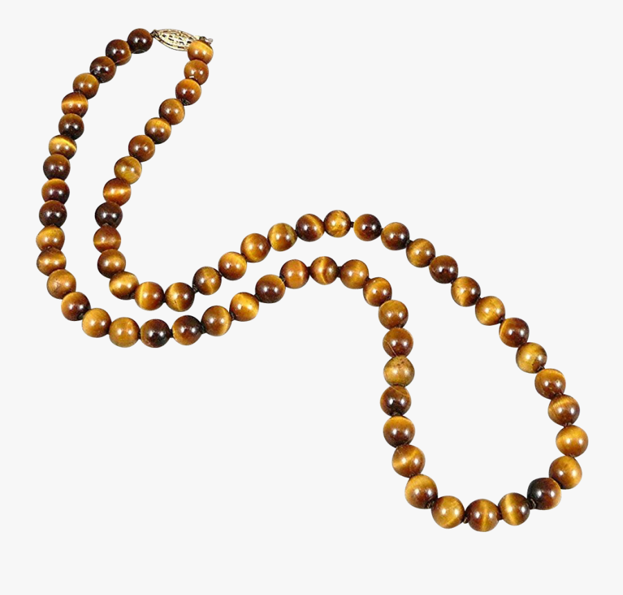 Tiger Eye Necklace - Long Tigers Eye Necklace, Transparent Clipart