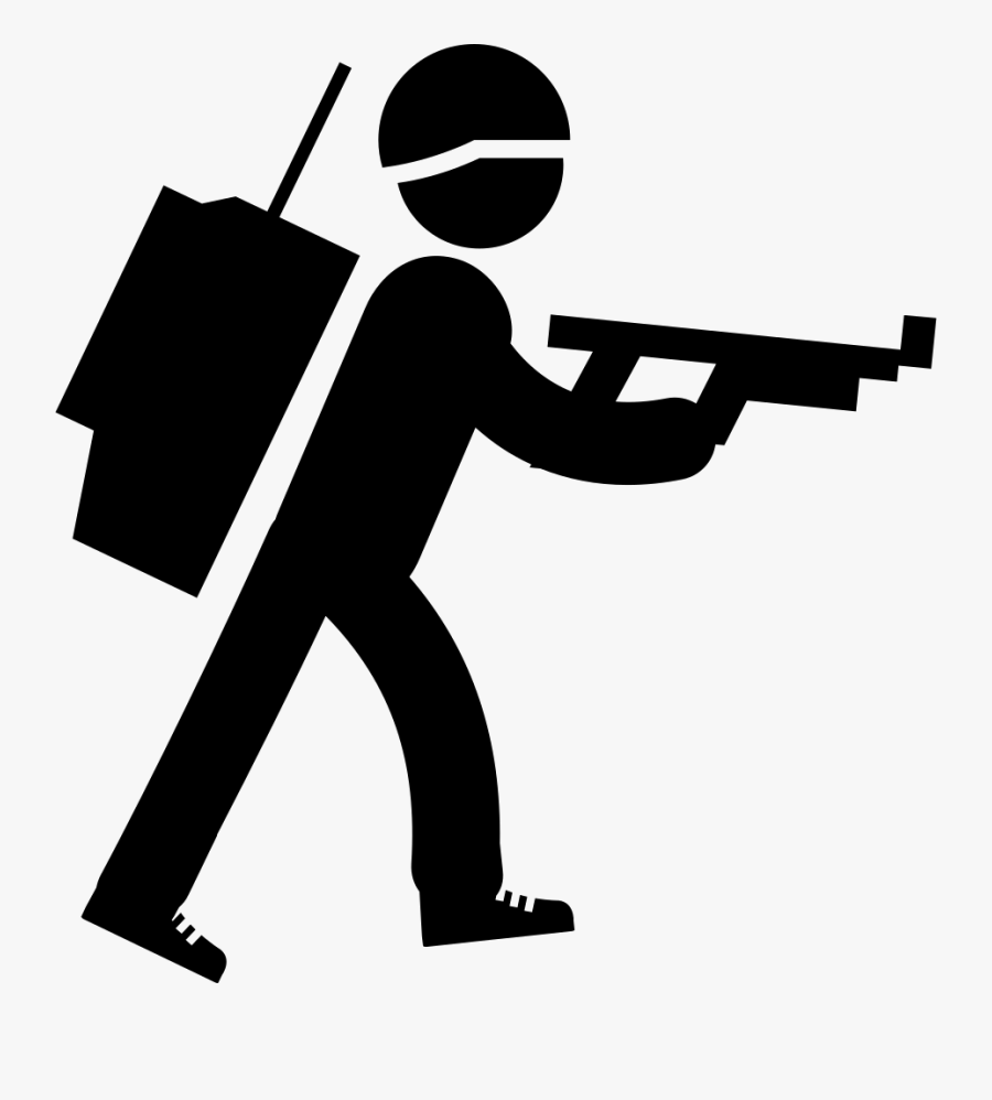 Army Soldier Walking - Soldier Png Icon, Transparent Clipart