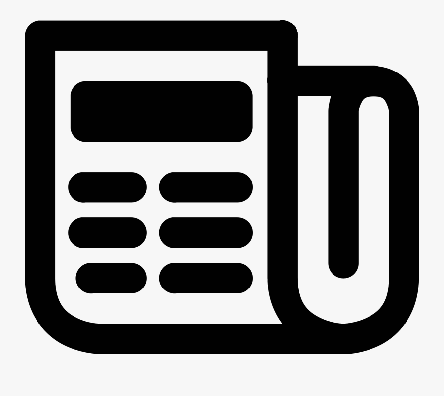 Icon Free Download Png - Newspaper Icon White Png, Transparent Clipart