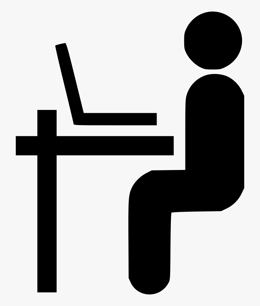 Transparent Studying Png - Student Sitting At Class Icon Png, Transparent Clipart
