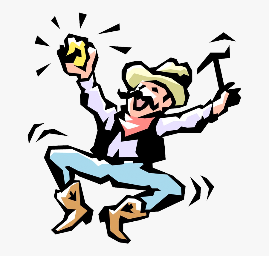 California Gold Rush Animation, Transparent Clipart