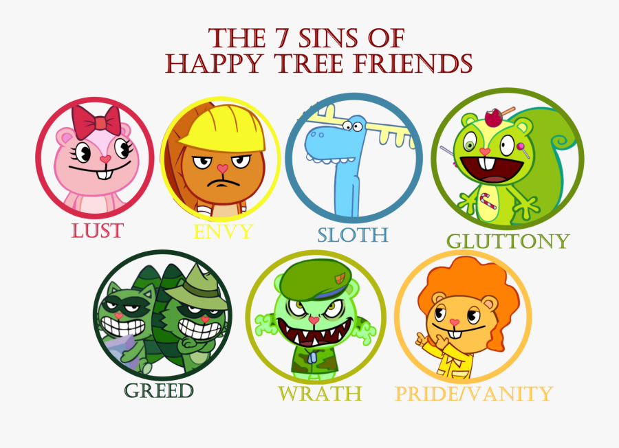 The 7 Sins Of Htf By Tashahemlock - 7 Deadly Sins Clipart, Transparent Clipart