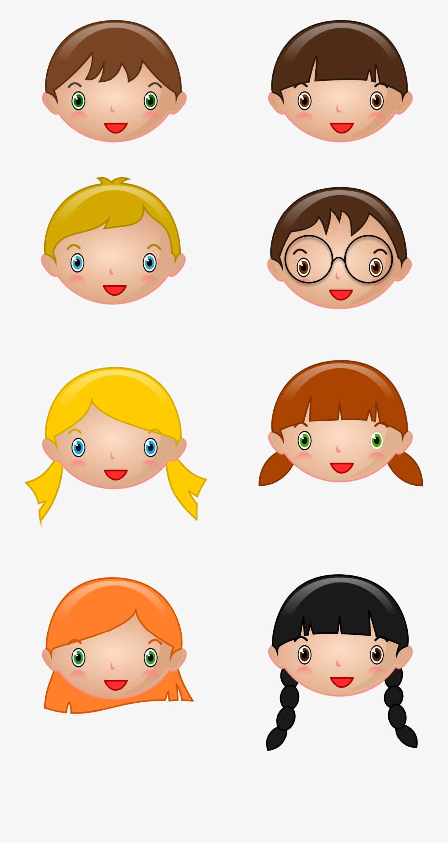 Free Girl Face Clipart, Transparent Clipart