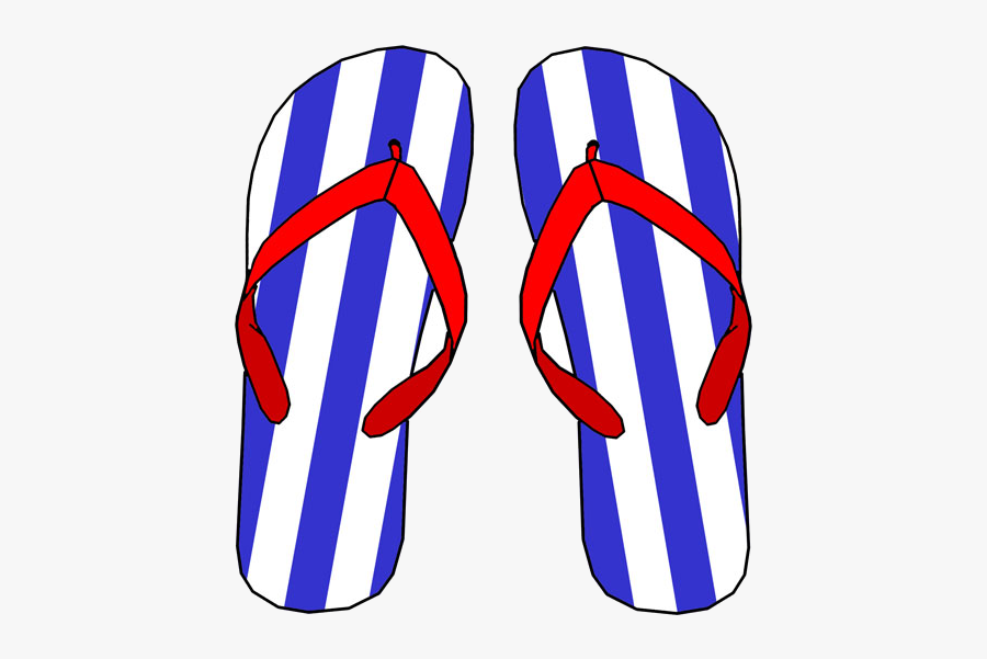 Flip Flop Free Clip Art Transparent Png - Red White And Blue Clip Art