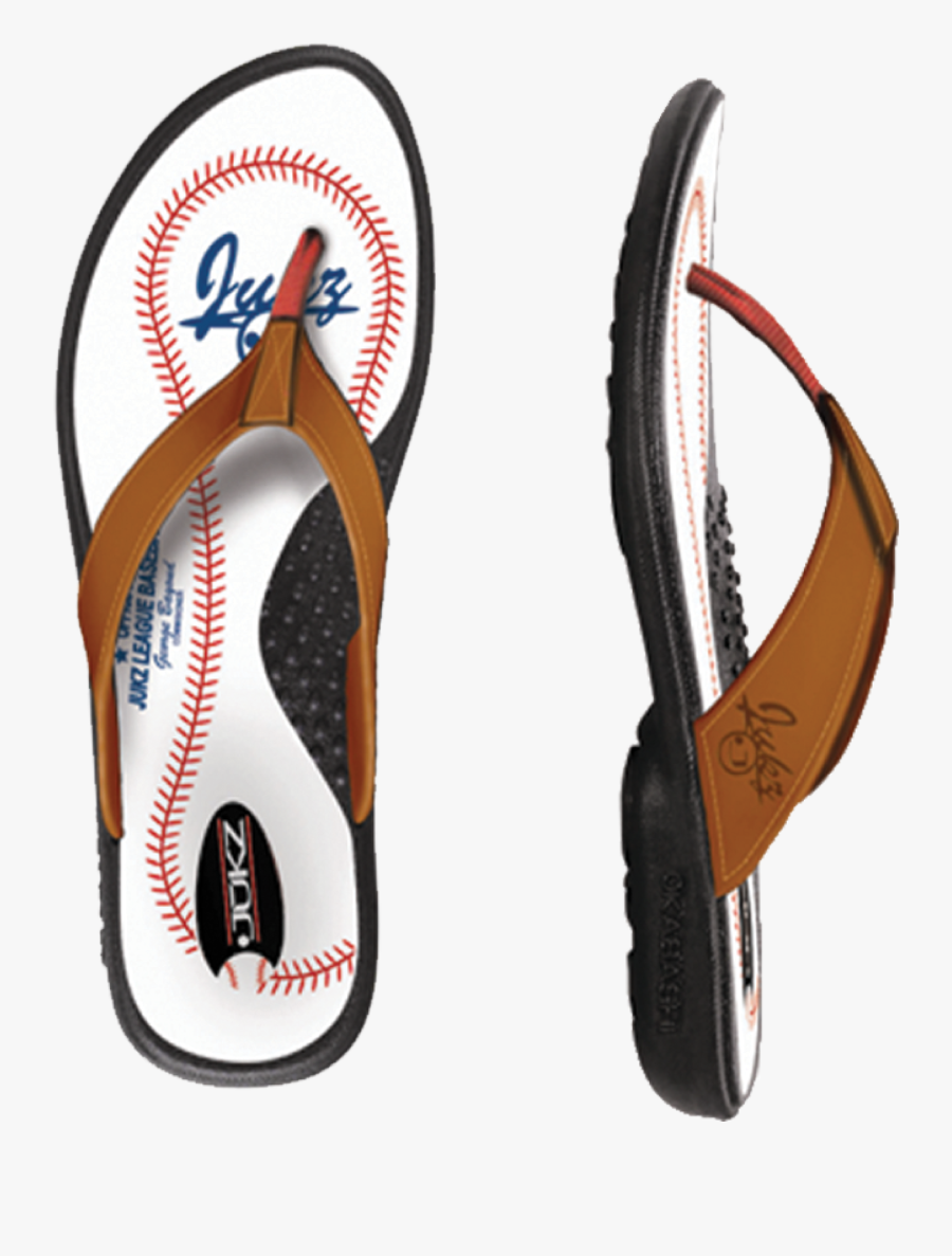 Jukz Baseball Flip Flops - Baseball, Transparent Clipart