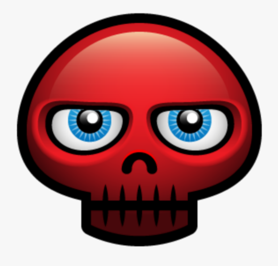 #mq #red #skull #skulls #emoji #emojis - Red Skull Emoji, Transparent Clipart