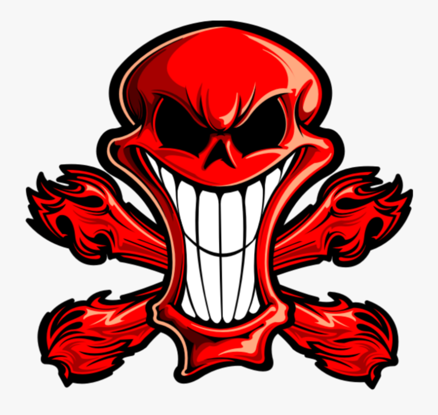 #mq #red #skull #bones #devil - Red Skull Stickers, Transparent Clipart