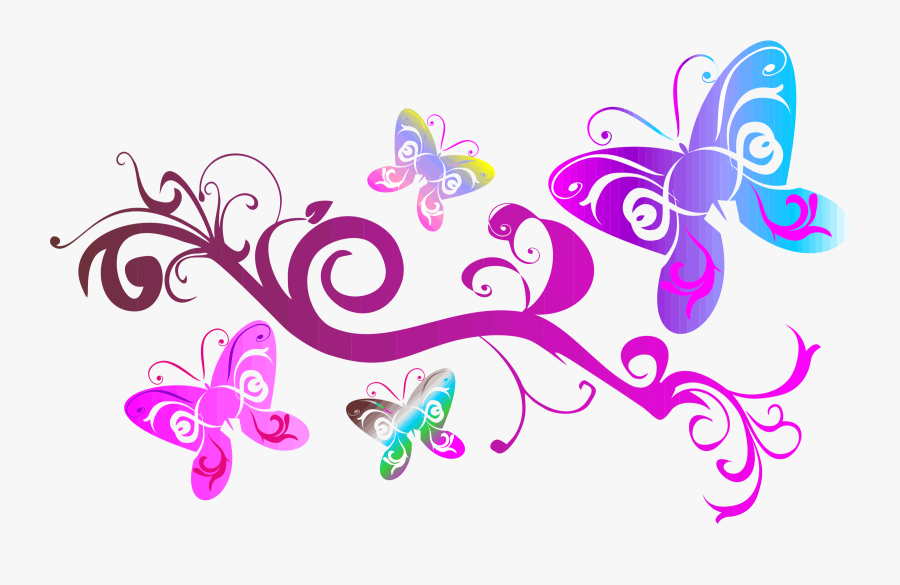 Pink Flourish Png - Adornos De Colores Png, Transparent Clipart