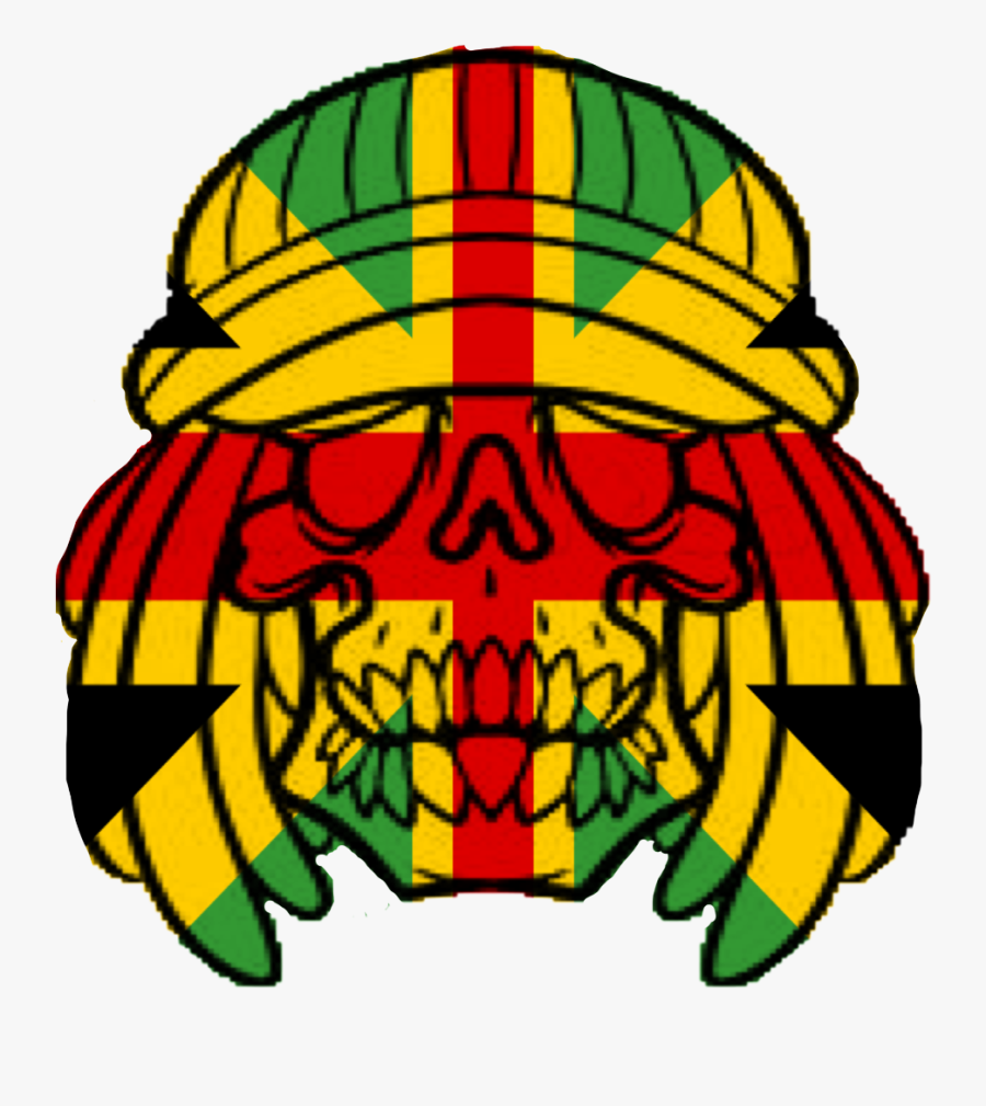 Rastaman Rastafari Reggae Jamaican Skull Clipart , - Jamaican Skull, Transparent Clipart