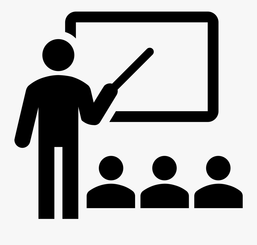 Chalkboard With Teacher - School, Transparent Clipart