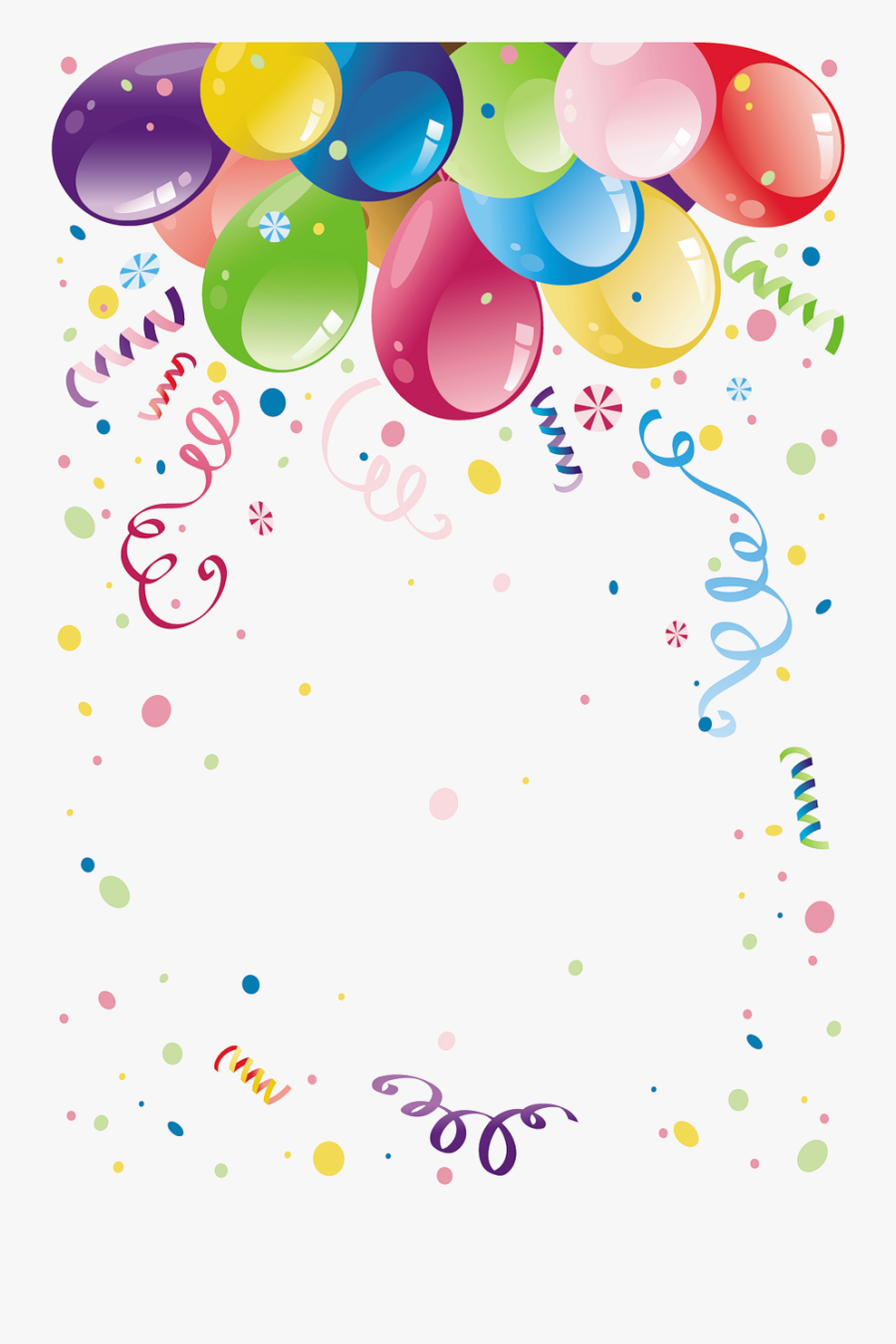 Transparent Balloons And Confetti Clipart - Birthday Wishes Health, Transparent Clipart