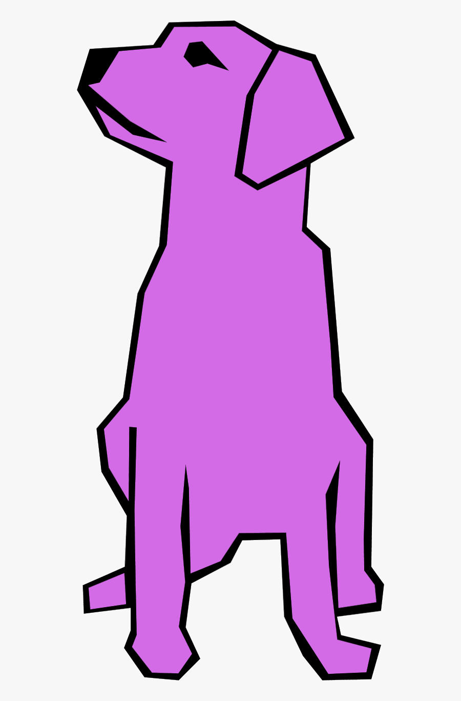 Large Dog Simple Drawing - Drawings Using Straight Lines, Transparent Clipart