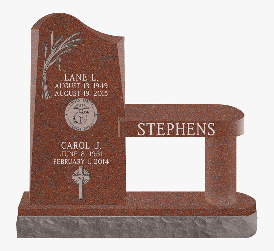 Half Serptop With Bench India Red Blasted - Headstone, Transparent Clipart