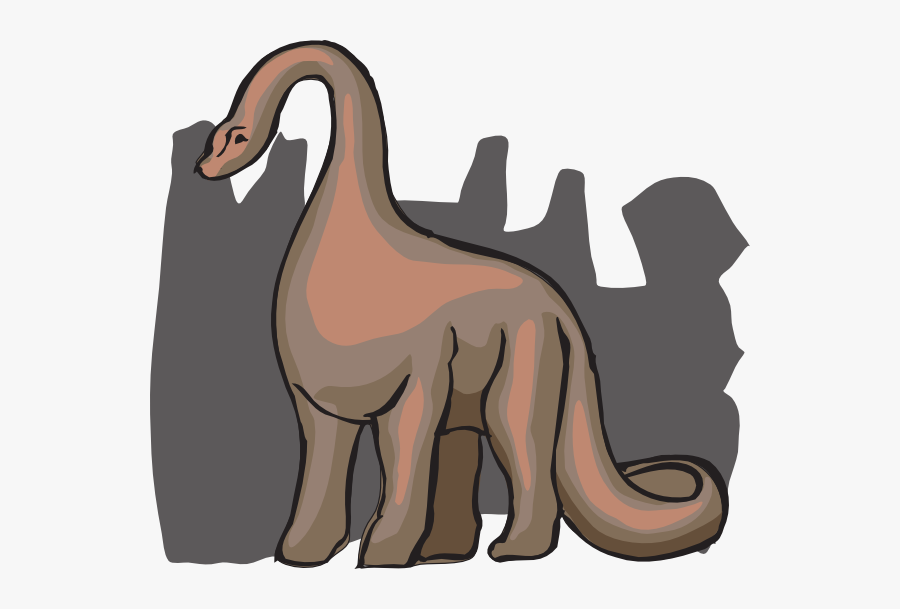 Brown Shaded Brachiosaurus Svg Clip Arts - Dinosaur, Transparent Clipart