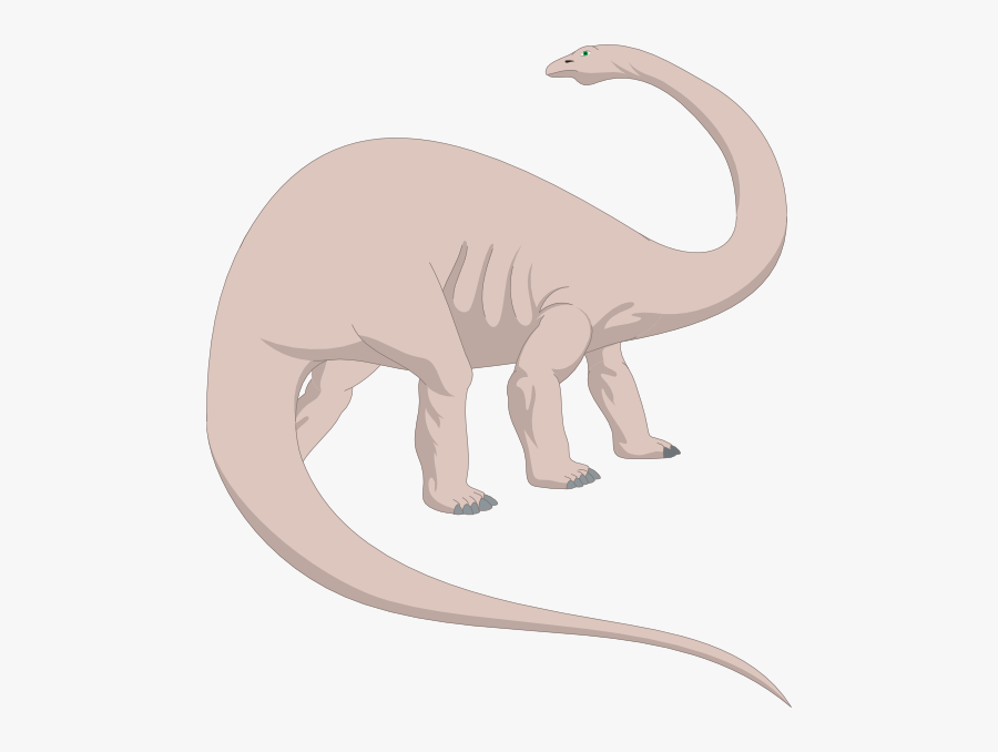 Cartoon Brachiosaurus Looking Back Svg, Transparent Clipart