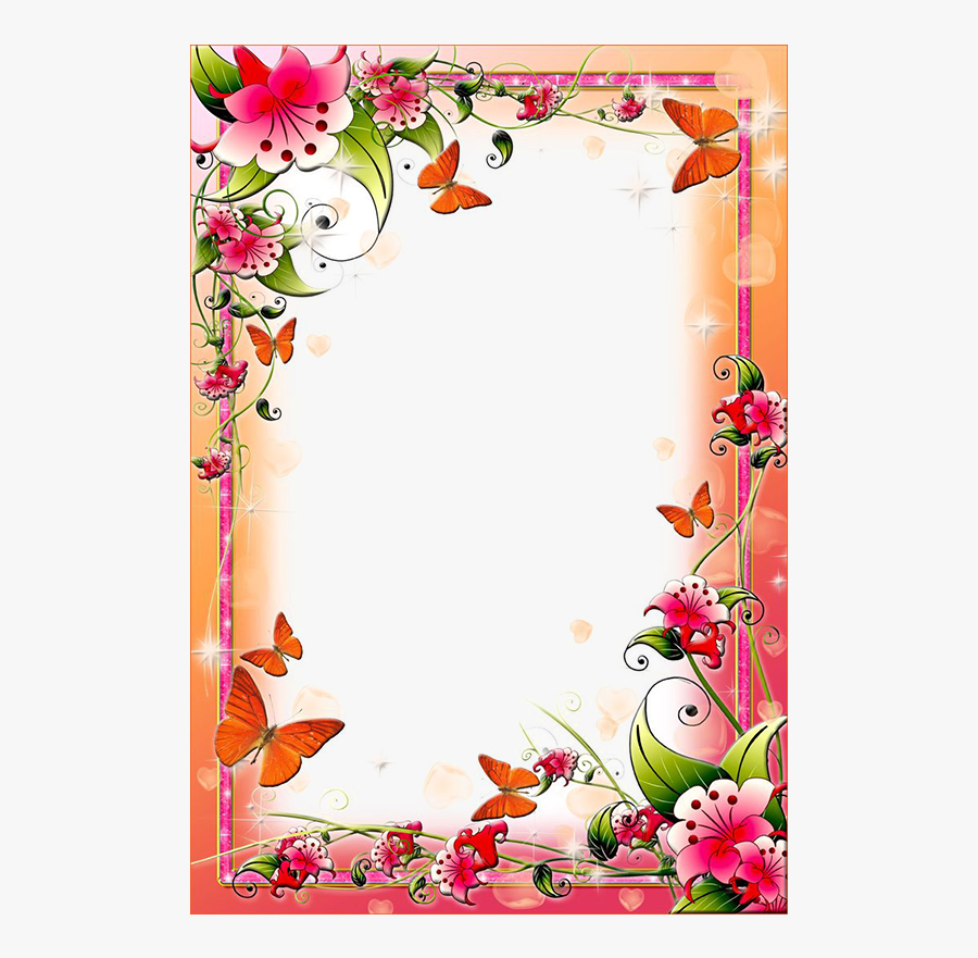 Transparent Floral Frame Clipart, Transparent Clipart