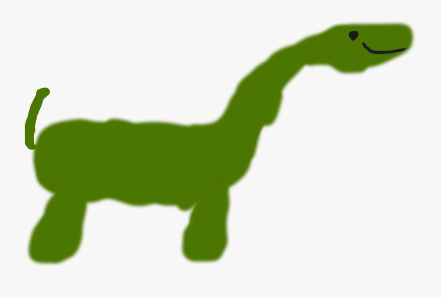Clip Art Dinosaur With Long Neck - Dinosaurs Sketch Long Neck, Transparent Clipart