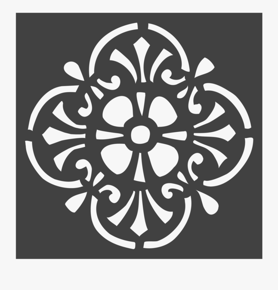 Mandala Clipart Moroccan - Stencil, Transparent Clipart