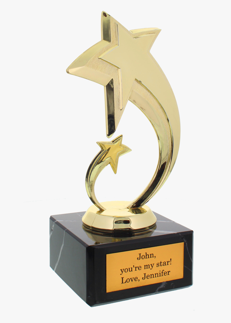 Star Award With Engraving - Star Trophy Png Images Free, Transparent Clipart