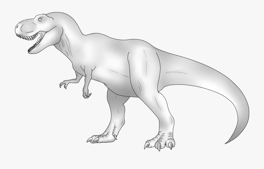 Black And White Dinosaur Lineart, Transparent Clipart
